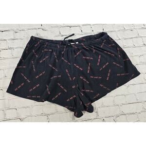 Fred Is Red LOUNGE SHORTS Bad Hair Day Black Red WOMENS SIZE XXL